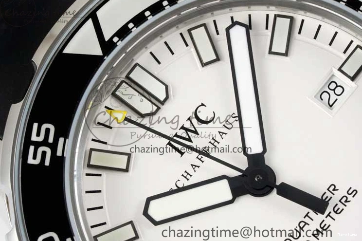 MIROTIME 0108 Premium Aquatimer Automatic SS RSF 1:1 Best Edition White Black Dial on Black Rubber Strap A 7067